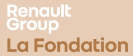 Logo de la Fondation du Groupe Renault en deux couleurs : blanc et marron